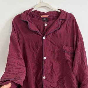 Vintage Pure Silk Burgundy pajama set